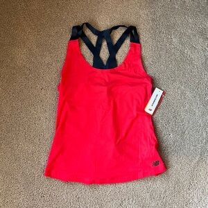 NWT New Balance Exercise Tank Red Navy Size S
